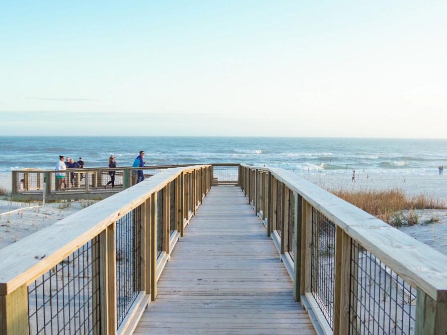 Coastal Orange Beach Boardwalk