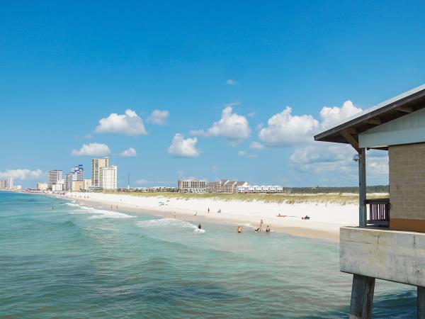 Pier view of the beach