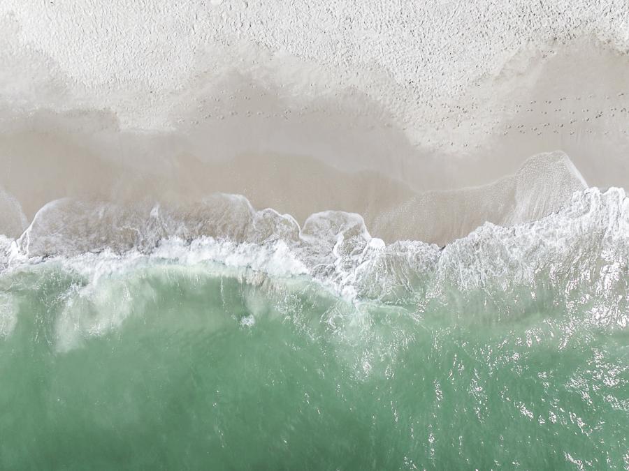 Waves on shores of the beach in Gulf Shores