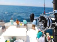 fishing rod on a charter boat